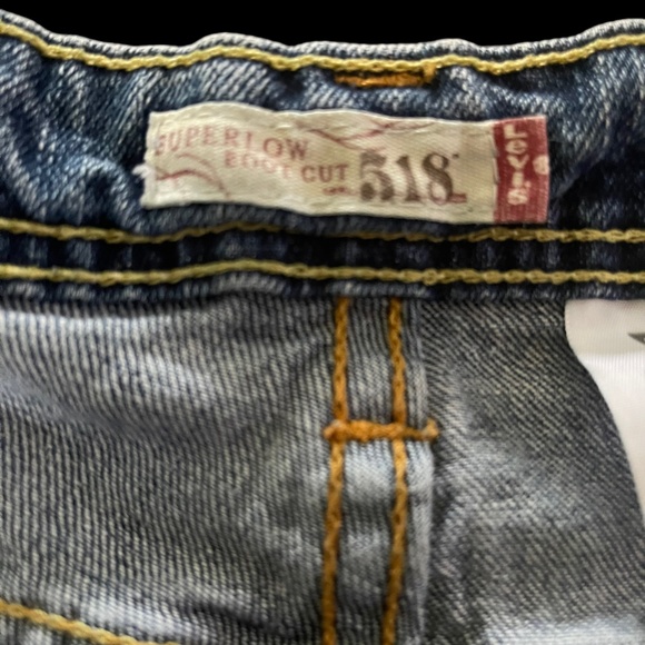 Levi's Super Low Boot Cut 518 Women's Denim Jeans 24M Factory Faded - Picture 5 of 15